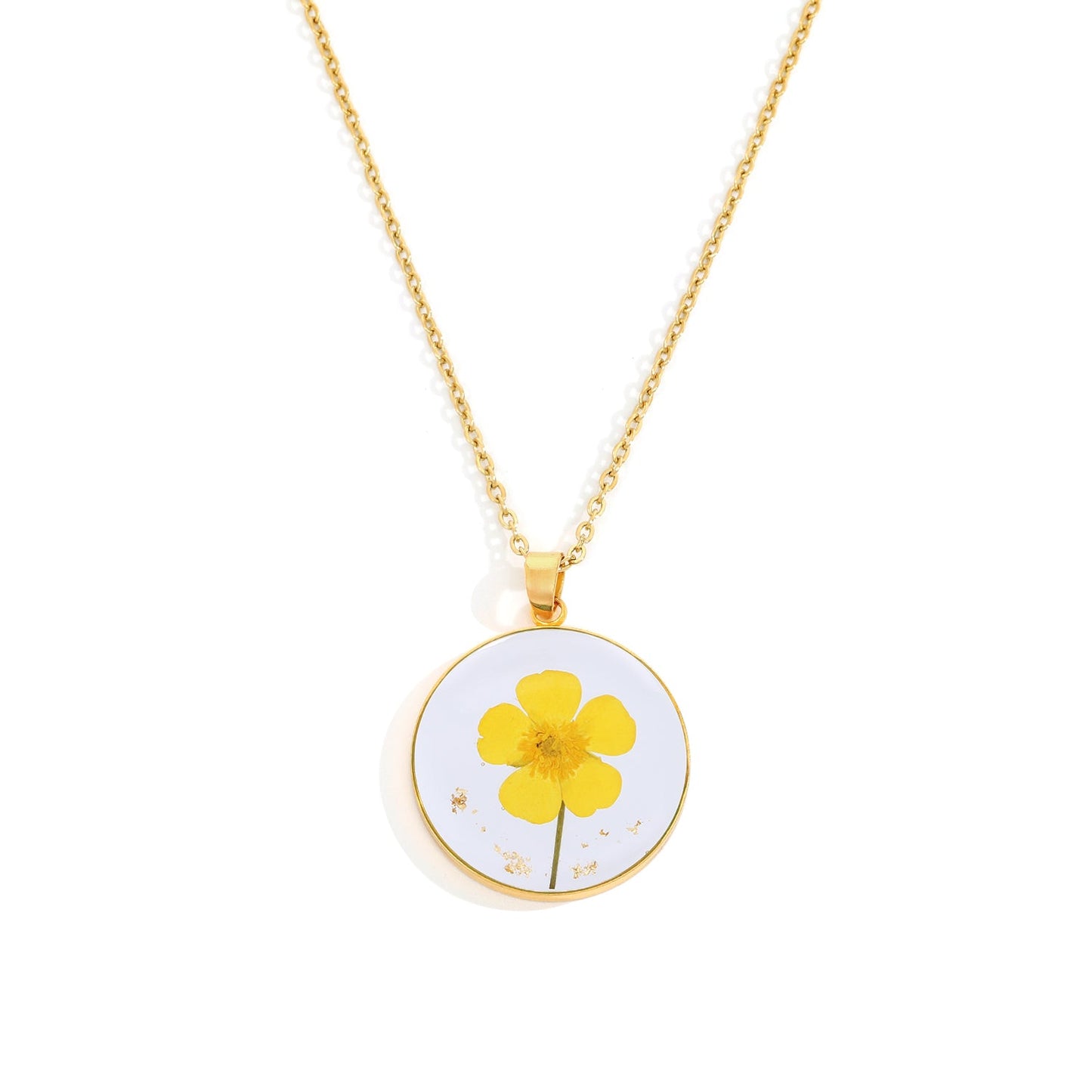 Birth month flower necklace