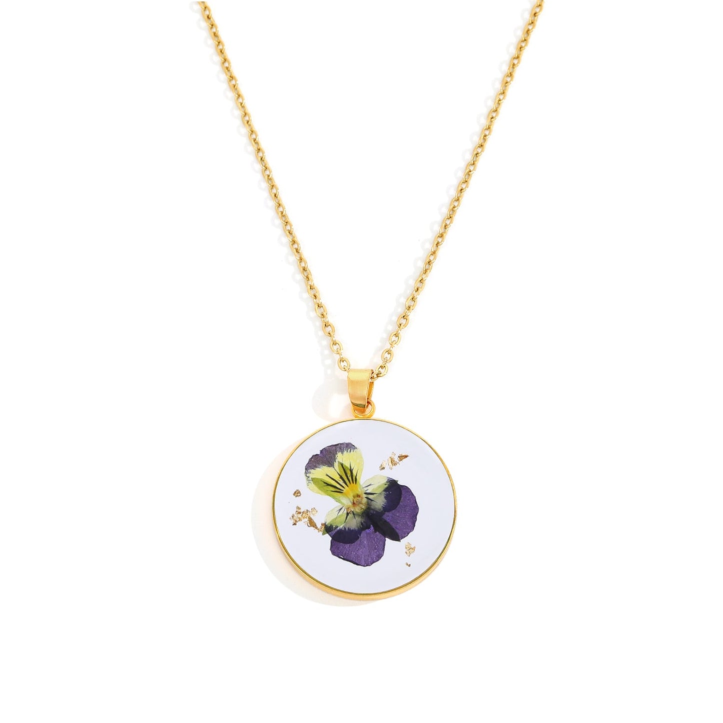 Birth month flower necklace