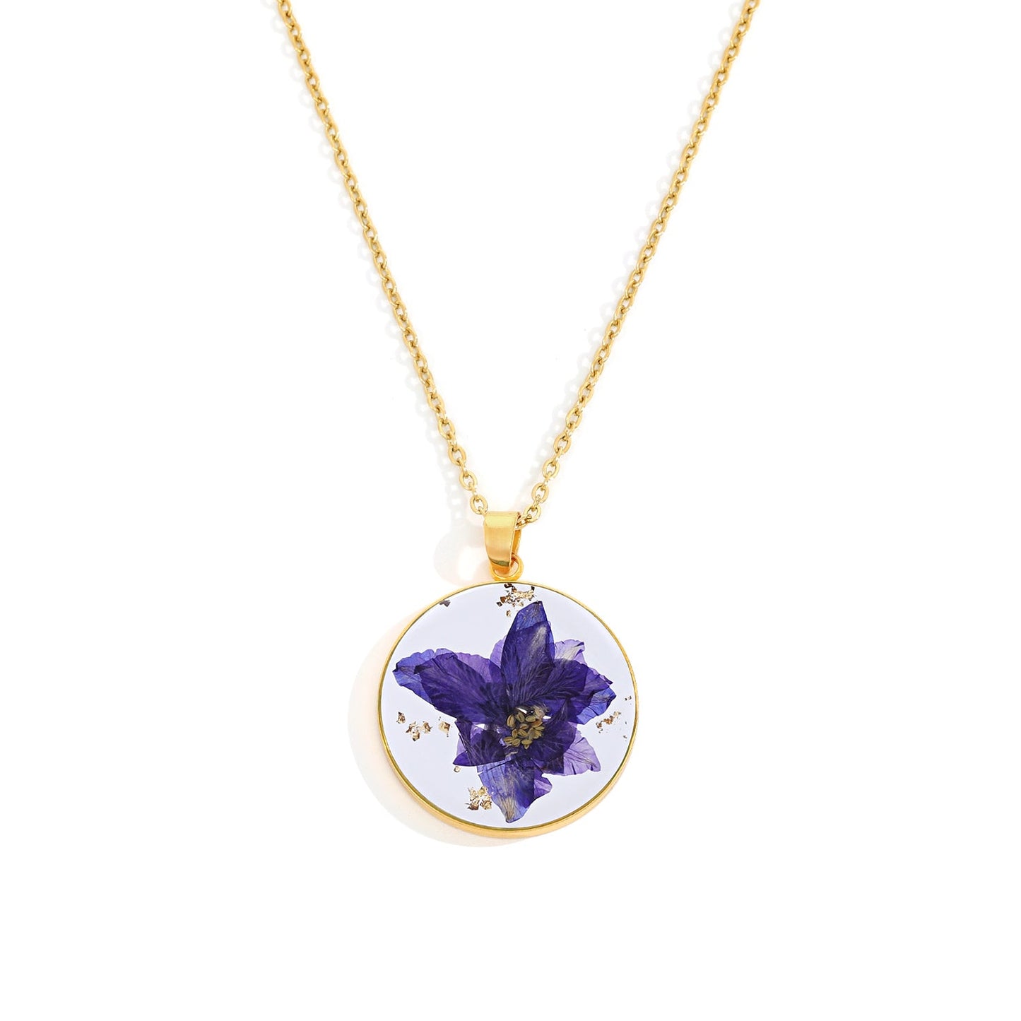 Birth month flower necklace