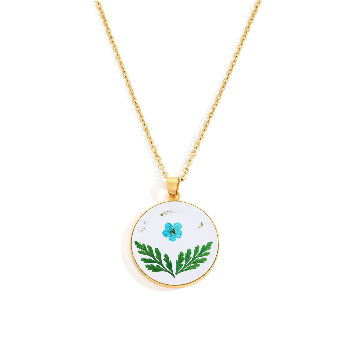 Birth month flower necklace