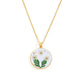 Birth month flower necklace