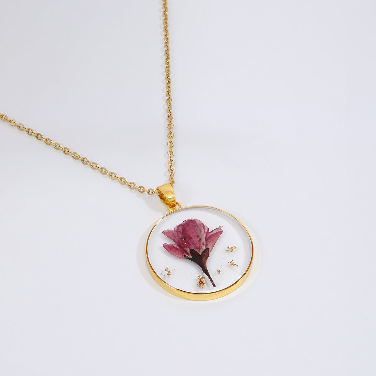 Birth month flower necklace