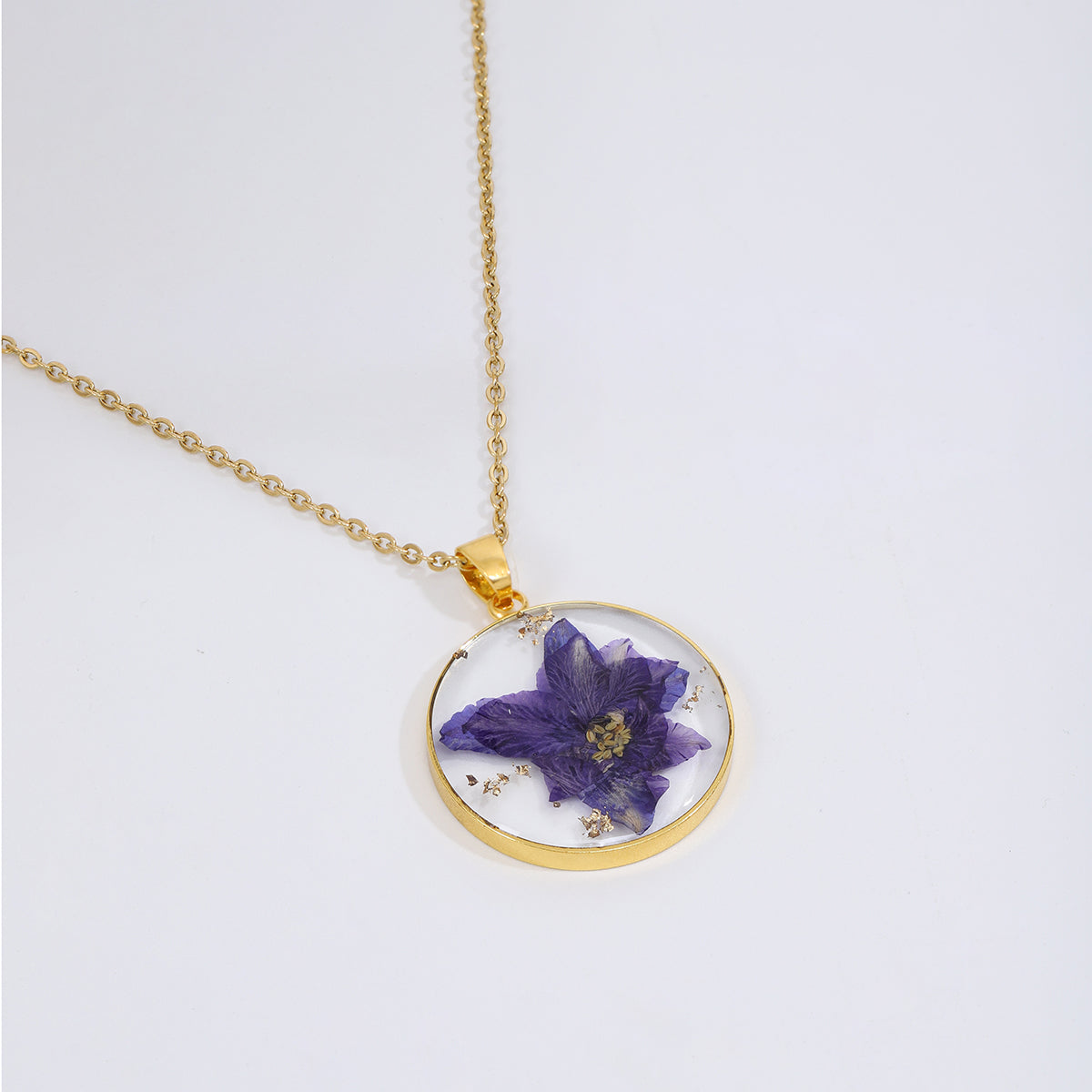 Birth month flower necklace