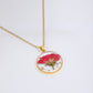 Birth month flower necklace